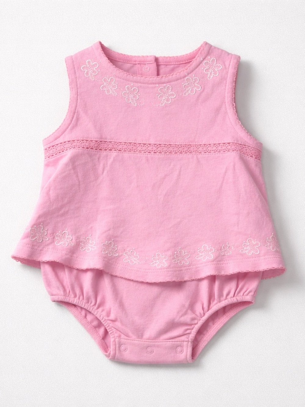 Little Me pink embroidered dress with bodysuit NWT size 6 months